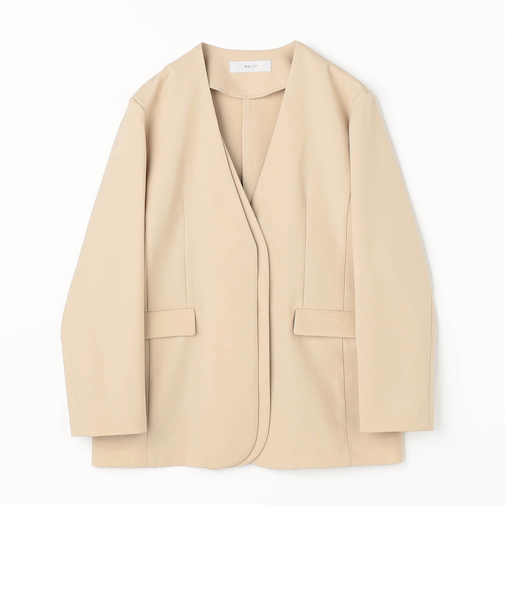 【WALDO】レイヤード風ノーカラージャケット