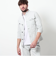 ライトオンスストレッチデニム７分袖Gジャン