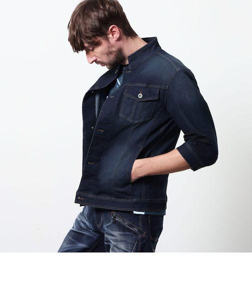 ライトオンスストレッチデニム7分袖Gジャン