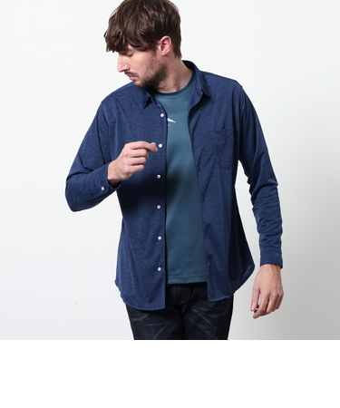 シャリトロメランジジャージー　ショートレギュラーシャツ