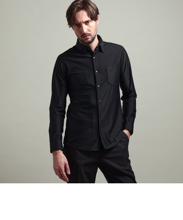 【HIDEAWAYS BLACK】シアーマイクロチェックレギュラーカラーシャツ