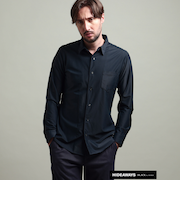 【HIDEAWAYS BLACK】シアーマイクロチェックレギュラーカラーシャツ