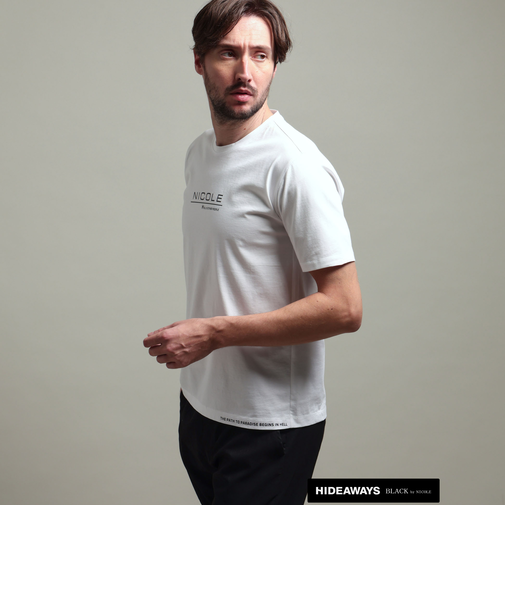 【HIDEAWAYS BLACK】激シルケットVネック半袖Ｔシャツ