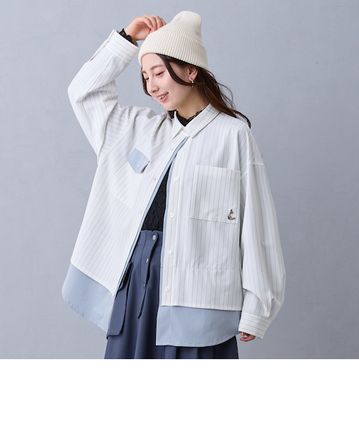 レイヤードオーバーシャツ