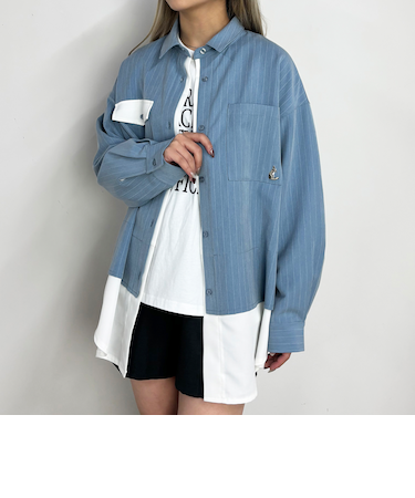 レイヤードオーバーシャツ