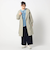 ウエスト絞り ノーカラーコート