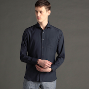 テクニカルストレッチツイル カッタウェイカラーシャツ