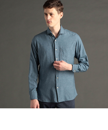 テクニカルストレッチツイル カッタウェイカラーシャツ