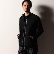 【RIELABO】グリッターブロックチェック ドライバーズニット