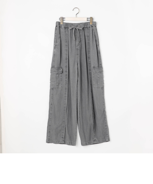 【WALDO】ウエストゴムカーゴデニムワイドパンツ