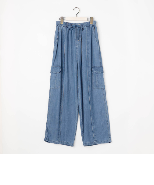 【WALDO】ウエストゴムカーゴデニムワイドパンツ