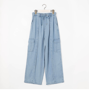 【WALDO】ウエストゴムカーゴデニムワイドパンツ