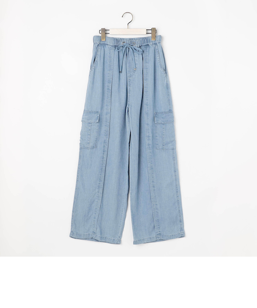 【WALDO】ウエストゴムカーゴデニムワイドパンツ