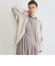 リブニットカーディガン