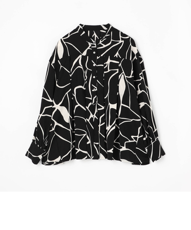 【WALDO】前付き合わせタック入りバンドカラーブラウス