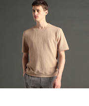 グラフィックジャカード クルーネックニット