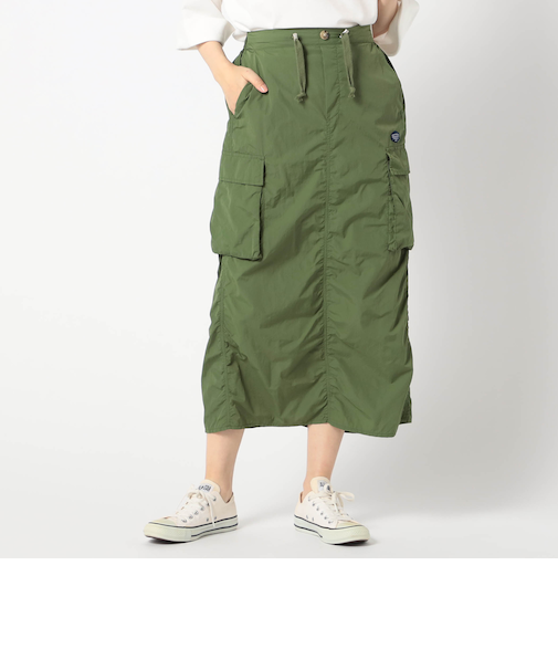 【BROOKLYN OVERALL】ナイロンギャザー　カーゴスカート