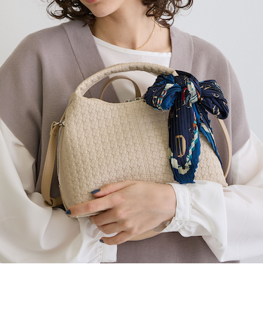 メッシュ型押し２WAYバッグ