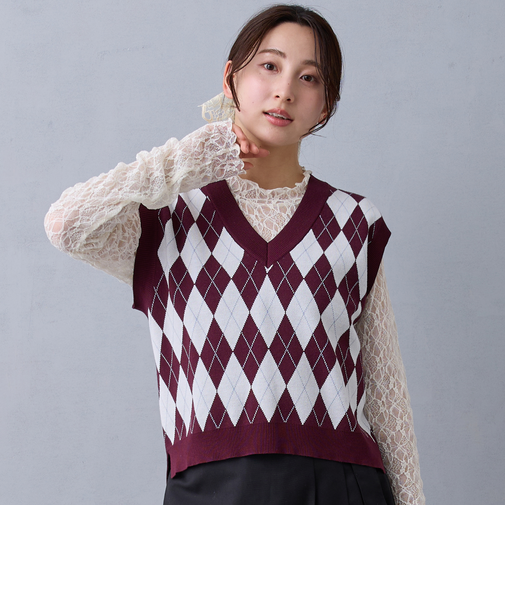 アーガイルベスト