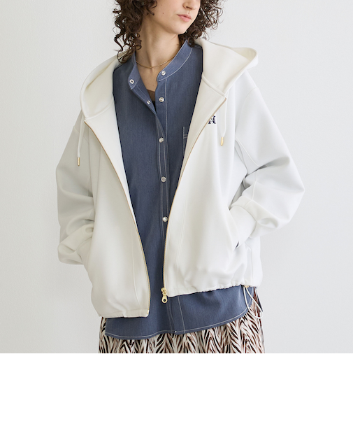 フードジップパーカー