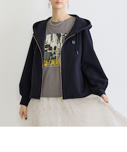 フードジップパーカー