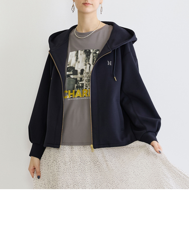 フードジップパーカー