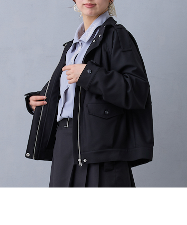 スタンドカラートレンチジャケット