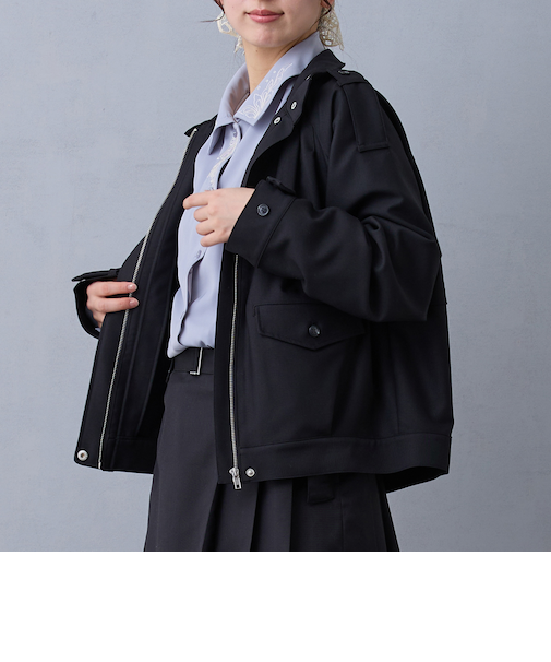 スタンドカラートレンチジャケット