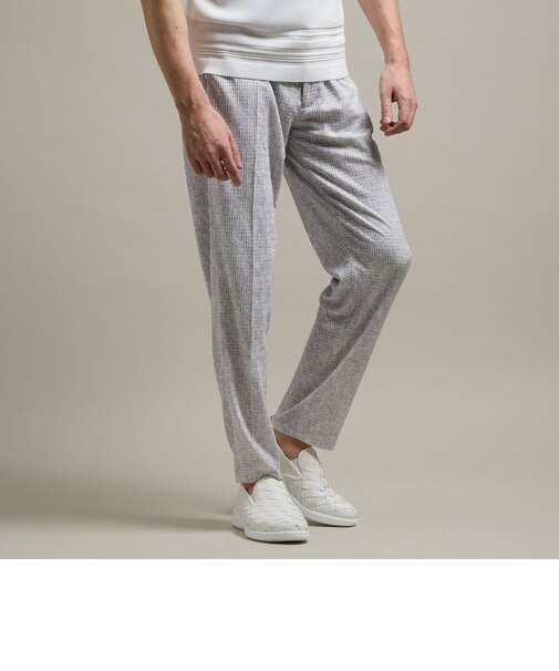 【HIDEAWAYS BLACK】シアージャガードニット　イージースラックス