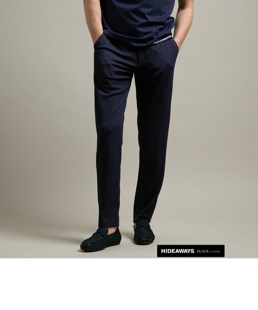 【HIDEAWAYS BLACK】シアージャガードニット　イージースラックス