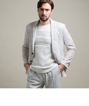 【HIDEAWAYS BLACK】シアージャガードニット2Bジャケット