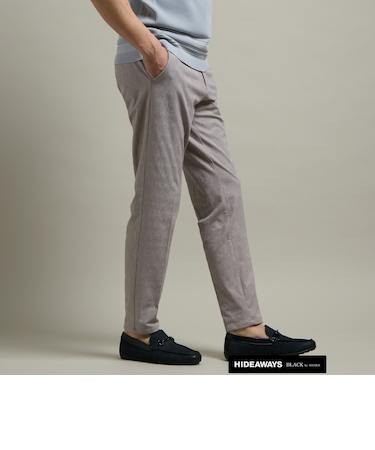 【HIDEAWAYS BLACK】ブリスタージャカードランダムストライプ　イージースラックス