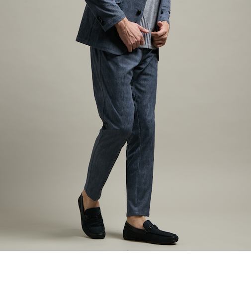 【HIDEAWAYS BLACK】ブリスタージャカードランダムストライプ　イージースラックス