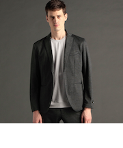 DELEGANT メランジプリントジャージ セットアップジャケット