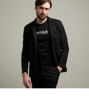 【HIDEAWAYS BLACK】ブリスタージャカードランダムストライプジャケット