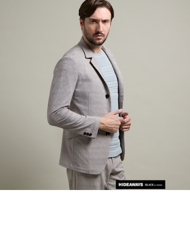 【HIDEAWAYS BLACK】ブリスタージャカードランダムストライプジャケット