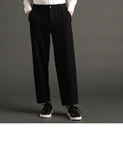 メランジストレッチ ワイドトラックパンツ