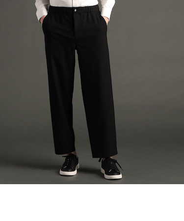 メランジストレッチ ワイドトラックパンツ
