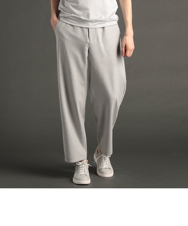 メランジストレッチ ワイドトラックパンツ