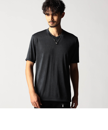 タックボーダー Vネック半袖カットソー