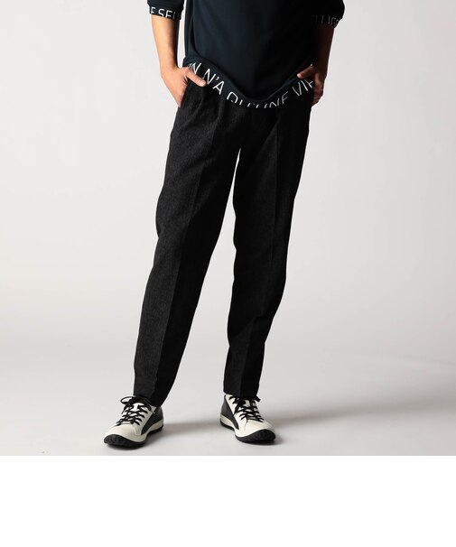 ワッフルサッカープリント　イージースラックス