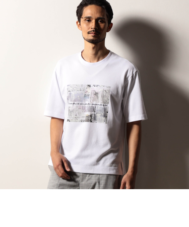 【RIELABO】グラフィックプリント クルーネックＴシャツ