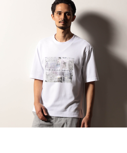【RIELABO】グラフィックプリント クルーネックＴシャツ
