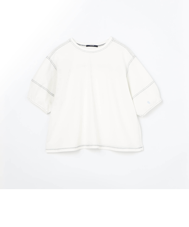 インディゴ天竺 タックスリーブカットソー