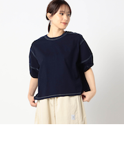 インディゴ天竺 タックスリーブカットソー