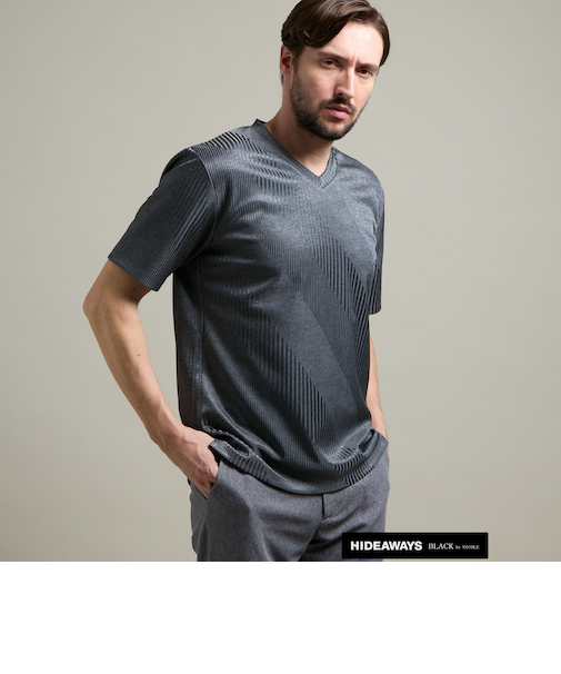 【HIDEAWAYS BLACK】ハイブリットエアジャージー半袖Ｔシャツ