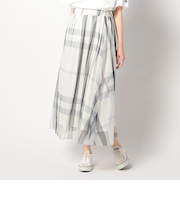 チュールチェックスカート