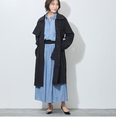 【WALDO】衿端スピンドル入り一重コート