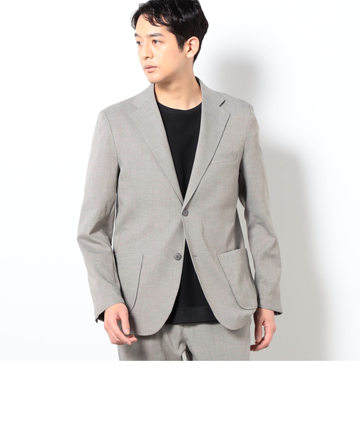 リネンライクポリエステルテーラードジャケット