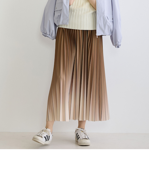 グラデーションプリーツスカート